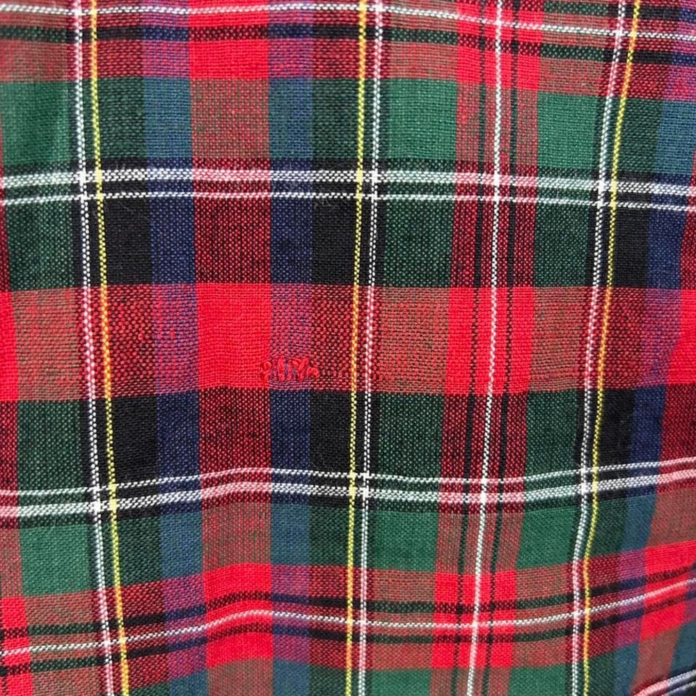 Casey & Max Vintage Christmas Patchwork Vest Plaid Trim Holiday Vest - Size S - Picture 5 of 8